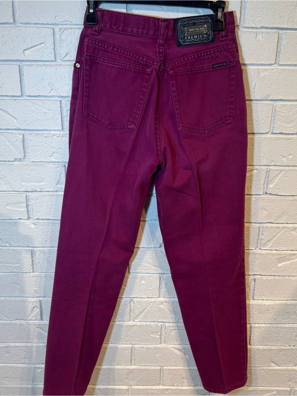 Vintage 90s Lawman Maroon Jeans Womens 26” - Picture 4 of 7